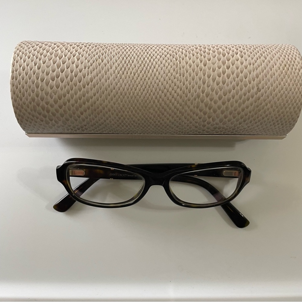 Jimmy Choo 55 086 DARK TORTOISE 52-15-140 Italy Made 10281 - Picture 2 of 10